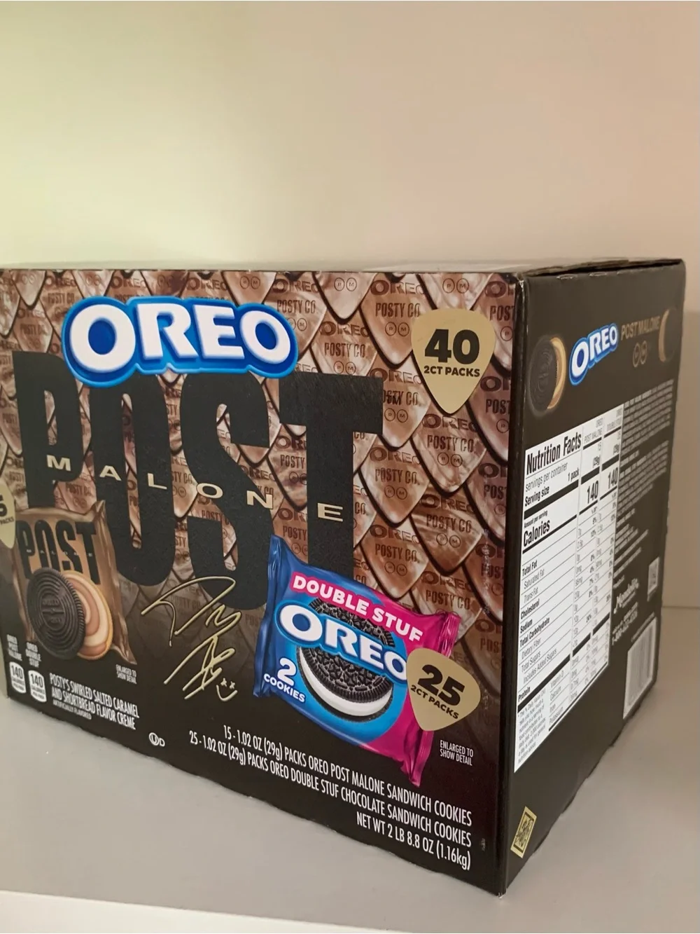 Empty post Malone Oreos box sealed